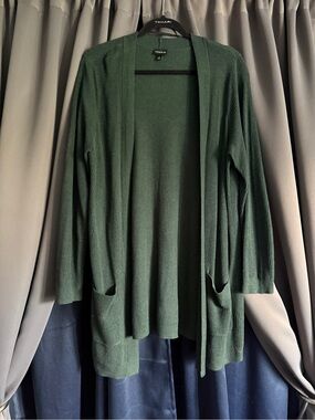 torrid Forest Green Open-Front Long Cardigan 1x